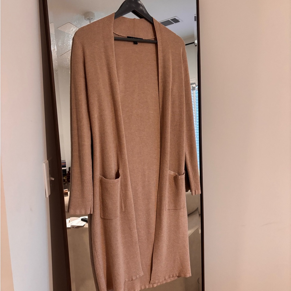 Cyrus Women's Beige Open Front Cardigan